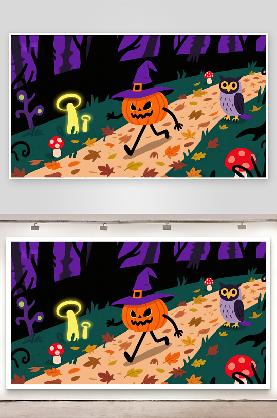 南瓜巫师森林小径-众图网