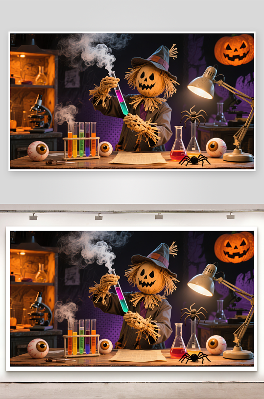 南瓜头科学家的神秘实验-众图网