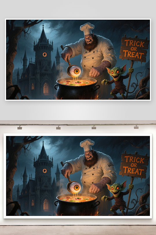 厨师与小妖精的万圣节魔法烹饪-众图网