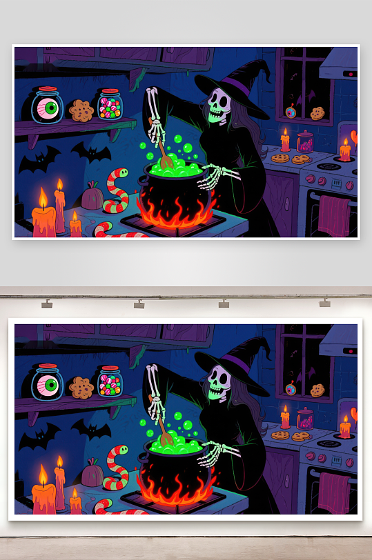 女巫厨房炼制魔法药水-众图网