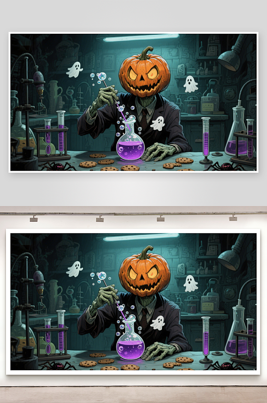 南瓜头科学家的神秘实验-众图网