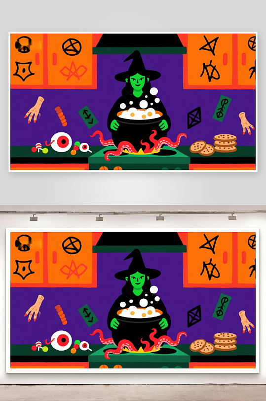 女巫厨房神秘魔法与糖果-众图网