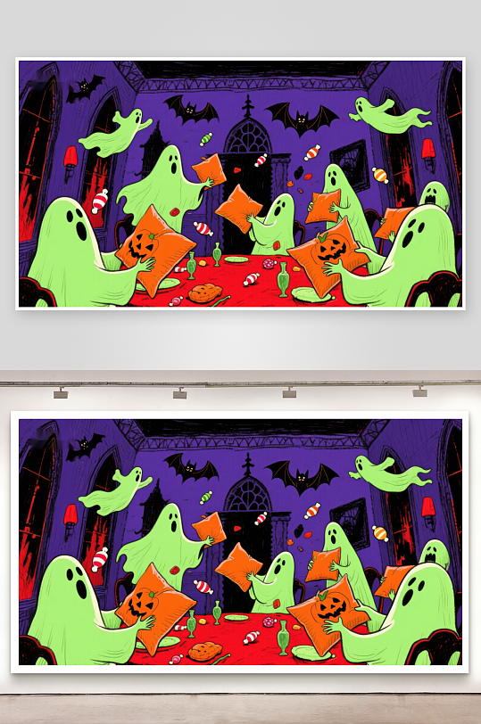 幽灵共聚万圣节盛宴-众图网