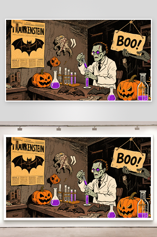 实验室里的怪诞实验-众图网