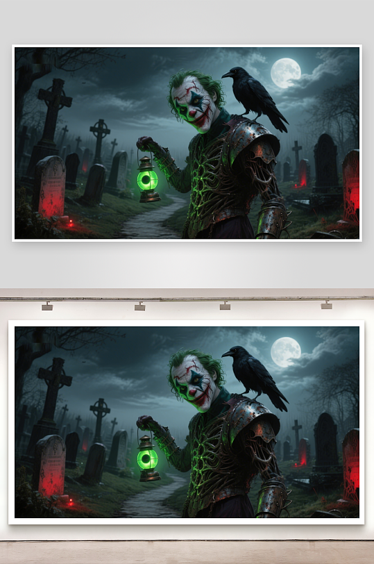 夜幕下的墓园守护者-众图网