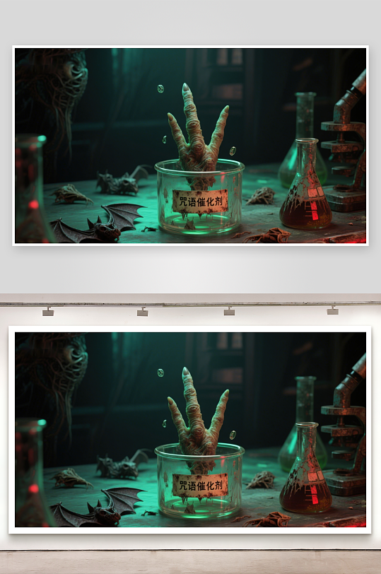 神秘实验室中的咒语催化剂-众图网
