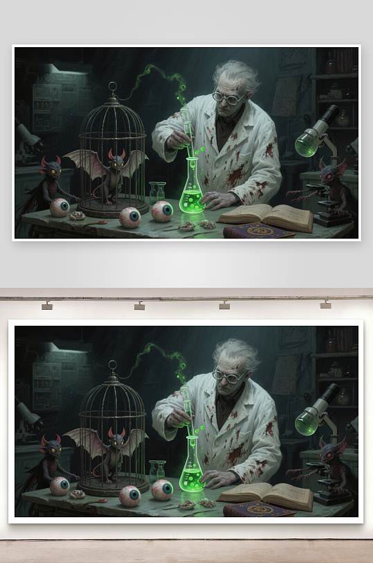 疯狂科学家的神秘实验-众图网
