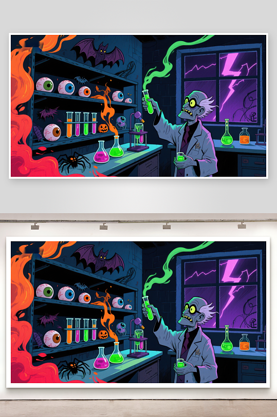 疯狂科学家的实验之夜-众图网