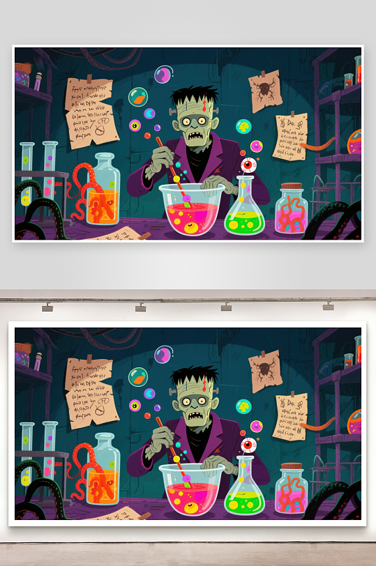 疯狂科学家的实验室-众图网