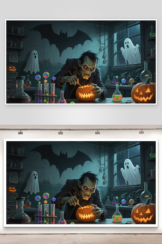 实验室里的万圣节恐怖实验-众图网