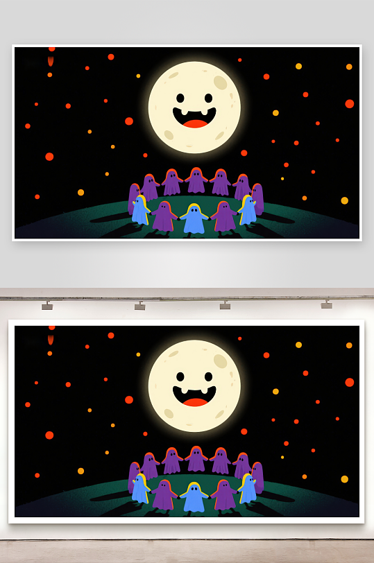 月夜下的幽灵舞会-众图网