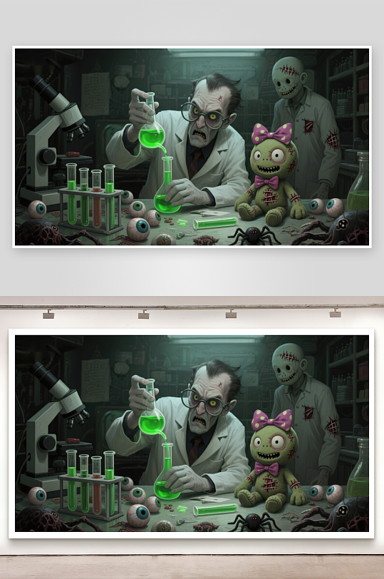 疯狂科学家实验室里的奇幻实验-众图网