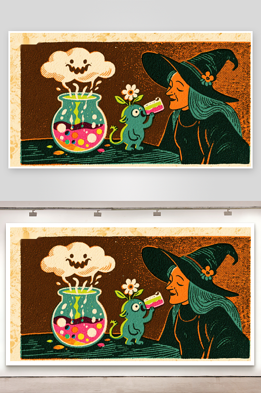 女巫与小怪兽的魔法时刻-众图网