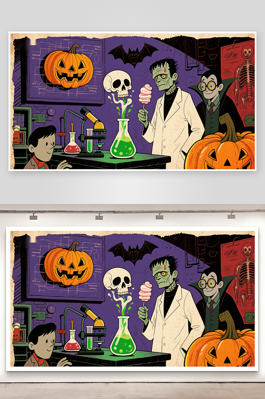 实验室里的万圣节实验-众图网