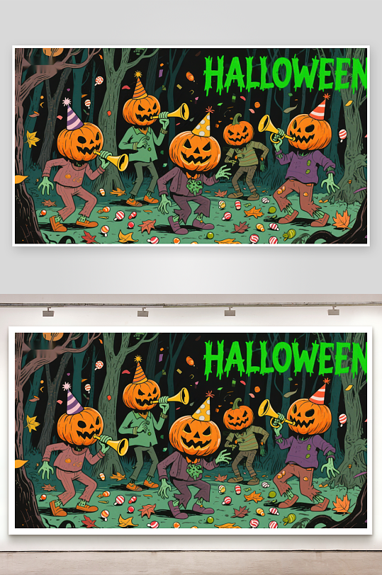 南瓜头乐队森林狂欢-众图网