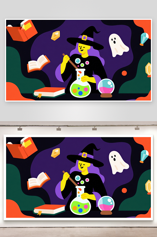 巫师实验魔法场景-众图网