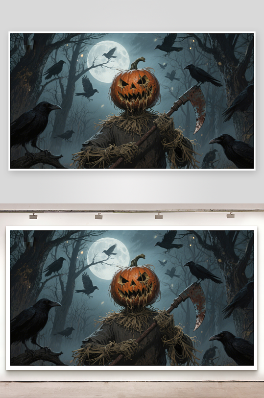 南瓜头稻草人与乌鸦的神秘森林-众图网