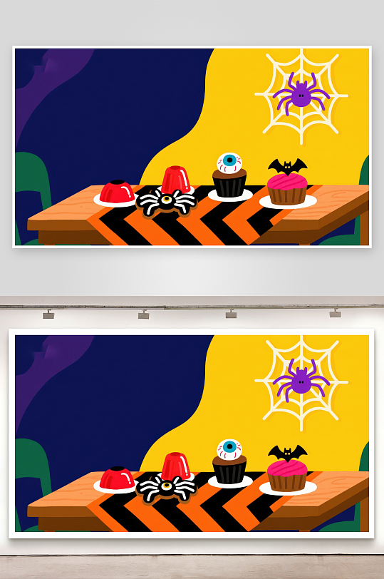 万圣节主题甜品桌-众图网
