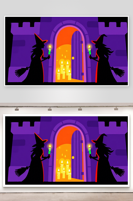 巫师门前的神秘夜晚-众图网