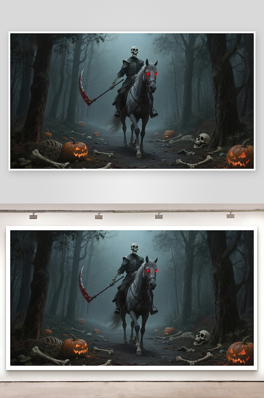 幽灵骑士夜行森林-众图网