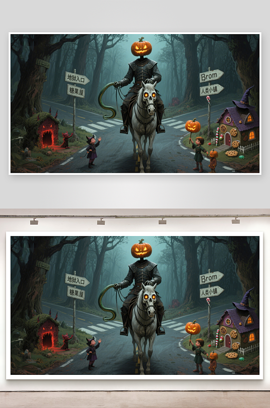 南瓜头骑士与童话森林-众图网