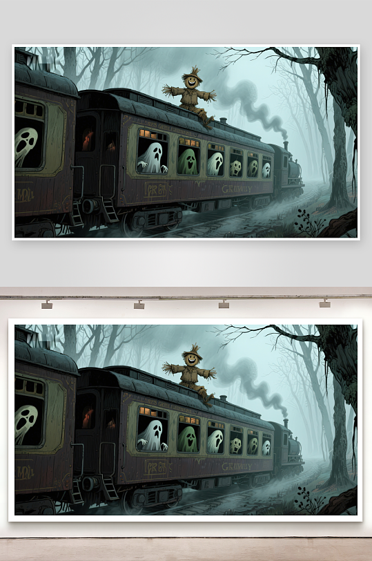幽灵列车上的稻草人-众图网