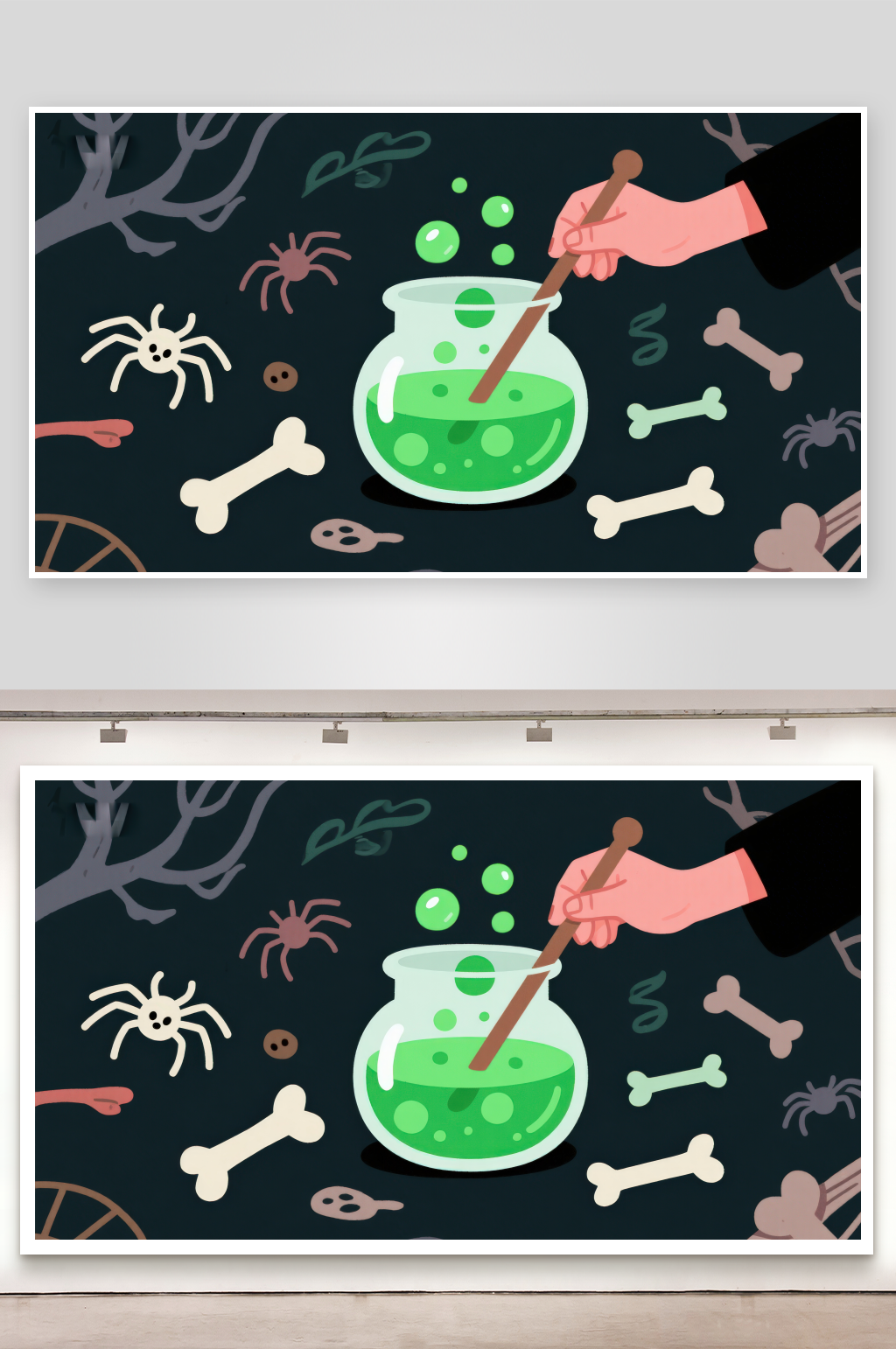 神秘魔法药水与万圣节元素素材
