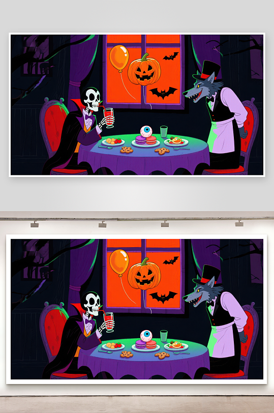 万圣夜的优雅晚宴-众图网