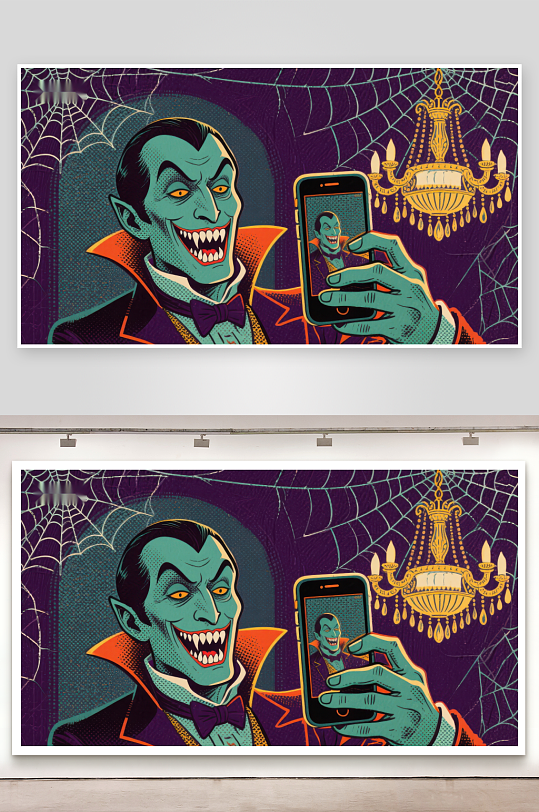 吸血鬼自拍古老与现代的碰撞-众图网