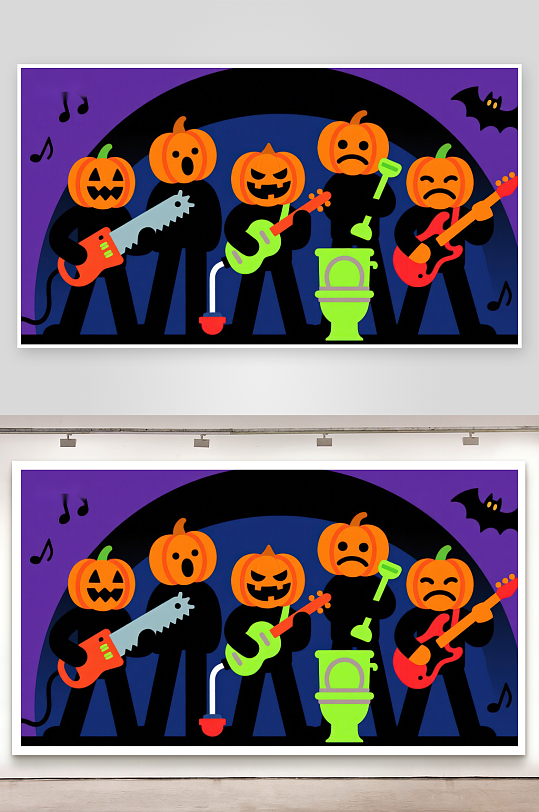 南瓜乐队演奏音乐-众图网