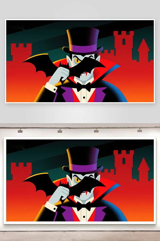 神秘吸血鬼与蝙蝠翅膀-众图网