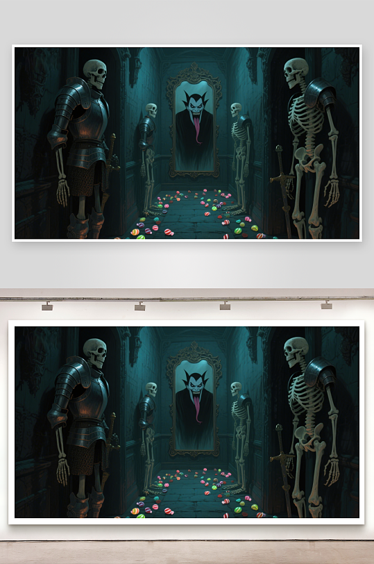 骷髅守卫的神秘走廊-众图网