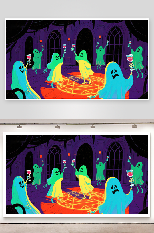 幽灵舞会神秘古堡中的狂欢夜-众图网