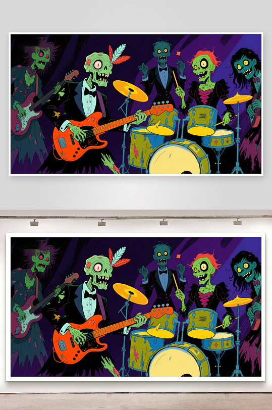 僵尸乐队激情演奏-众图网