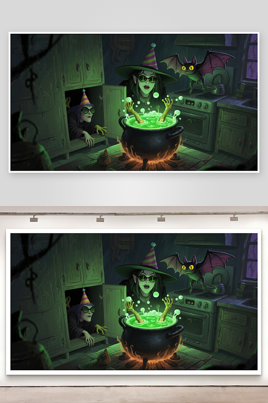 女巫厨房里的魔法实验-众图网