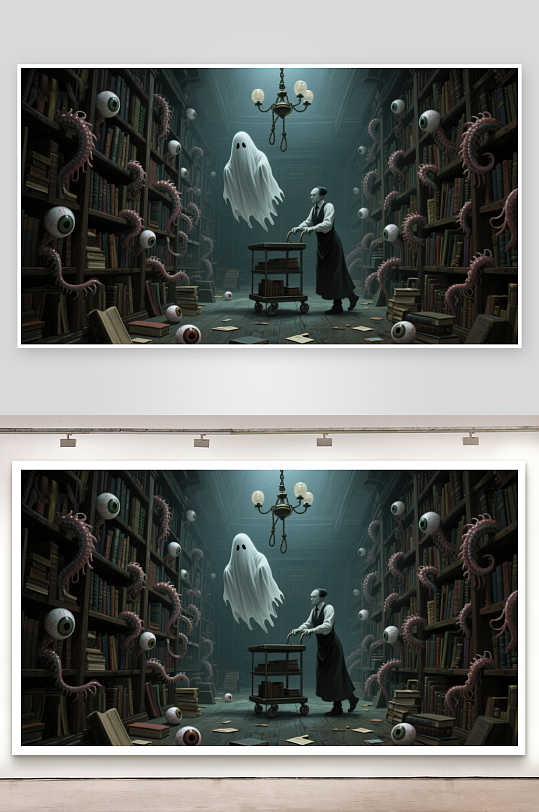 图书馆中的幽灵与触手-众图网