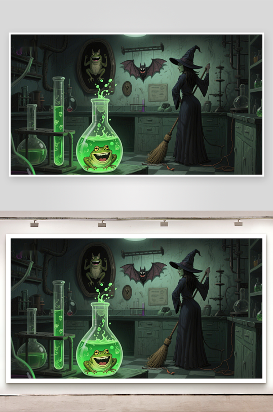 女巫实验室青蛙实验-众图网