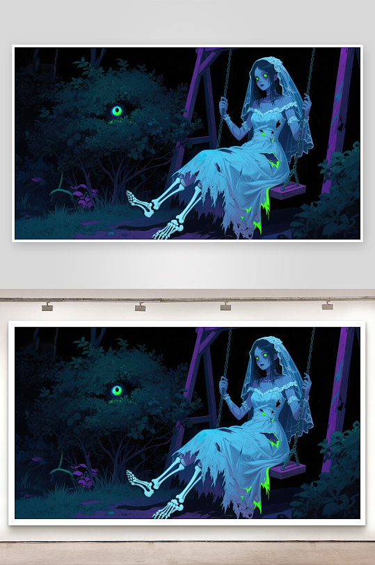 幽灵新娘夜荡秋千-众图网