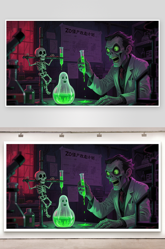 疯狂科学家的僵尸改造实验-众图网