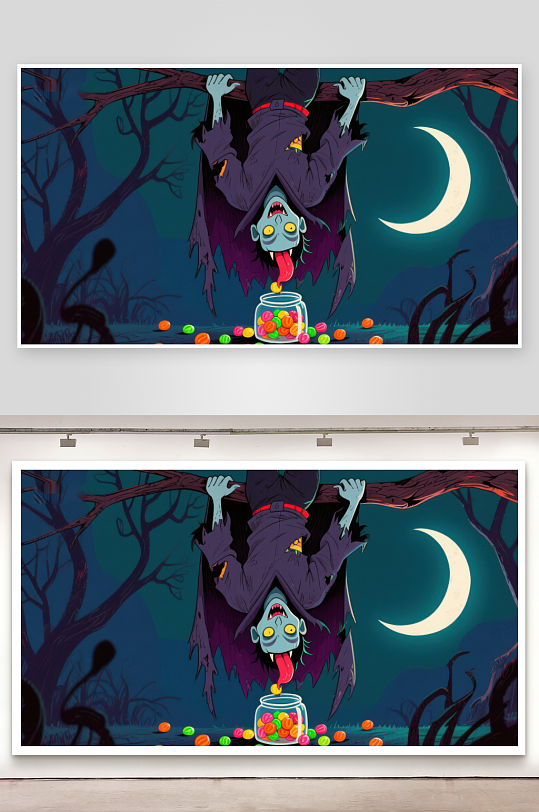 夜林中的糖果怪兽-众图网