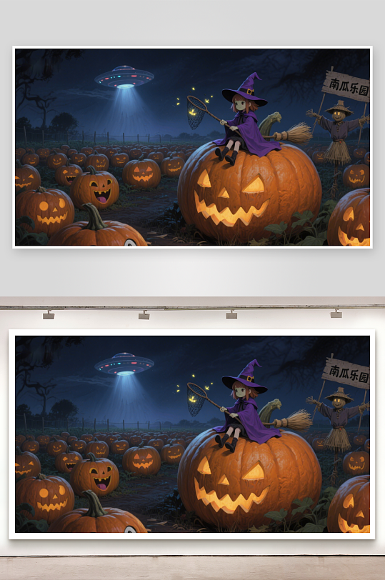 南瓜乐园巫女与飞碟的奇幻夜-众图网