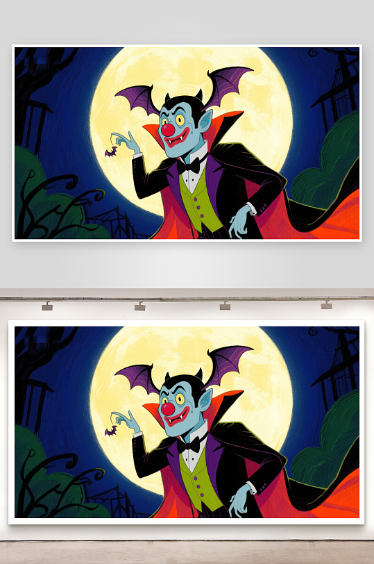 月夜下的吸血鬼角色-众图网