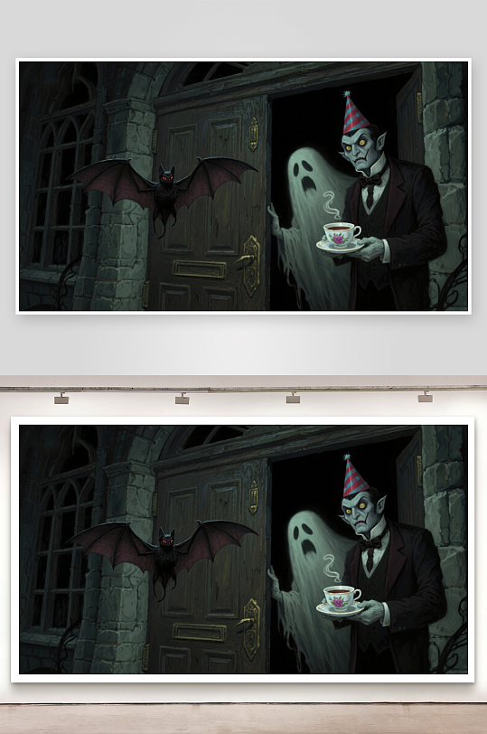 幽灵与吸血鬼的茶会时刻-众图网