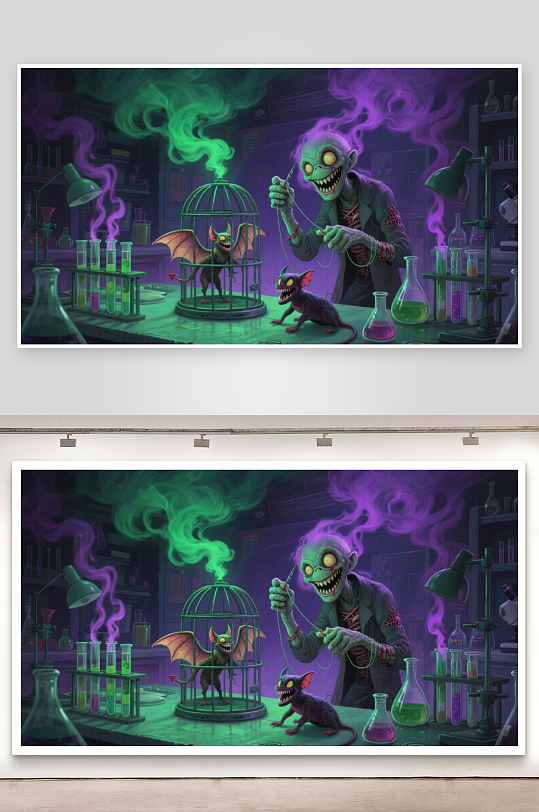 疯狂科学家与实验生物-众图网