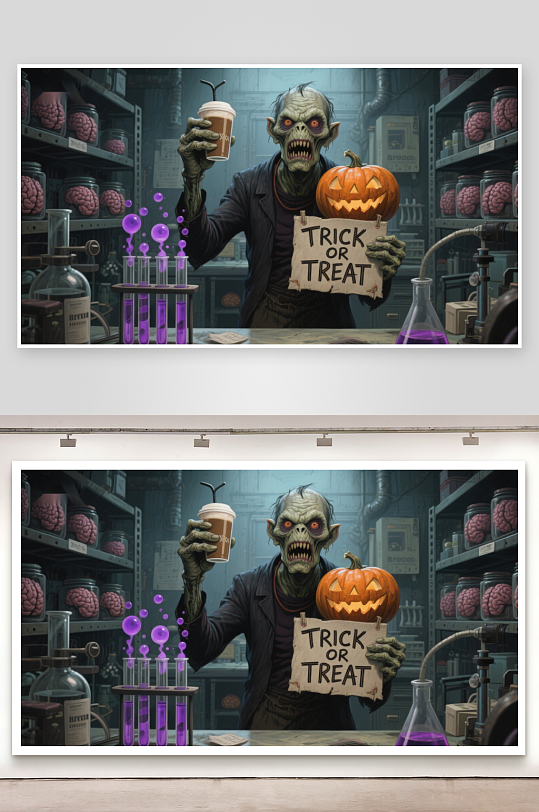 实验室里的怪诞万圣节-众图网