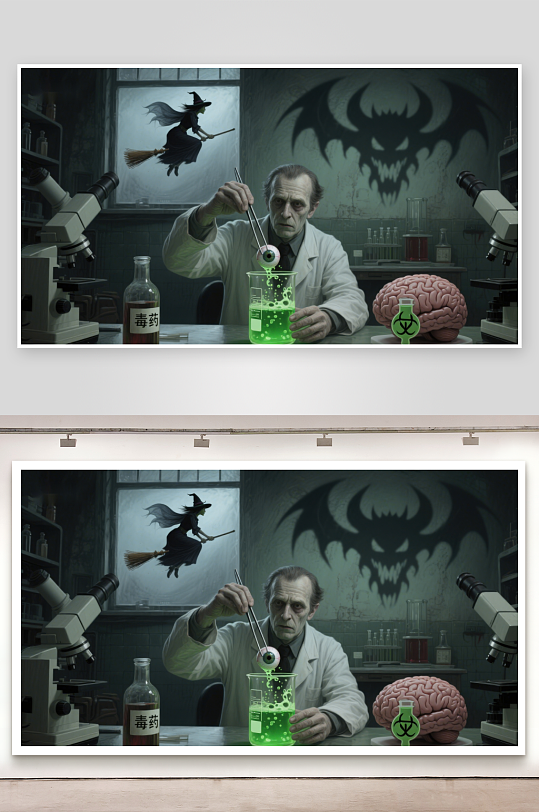 科学家在实验室进行神秘实验-众图网