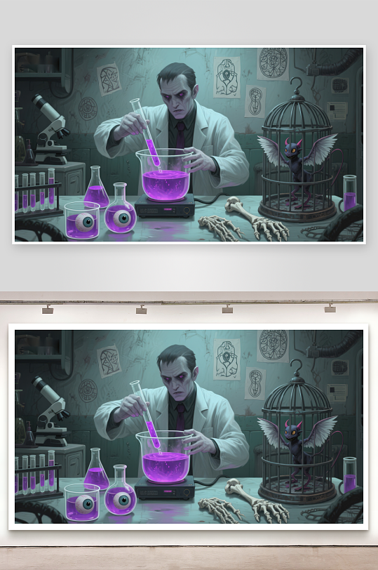 神秘实验室中的奇幻实验-众图网