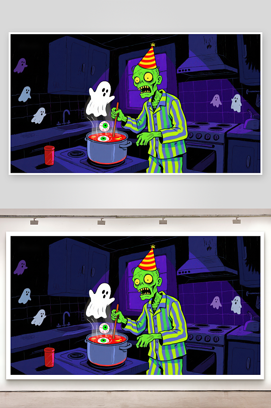 僵尸厨房神秘派对之夜-众图网