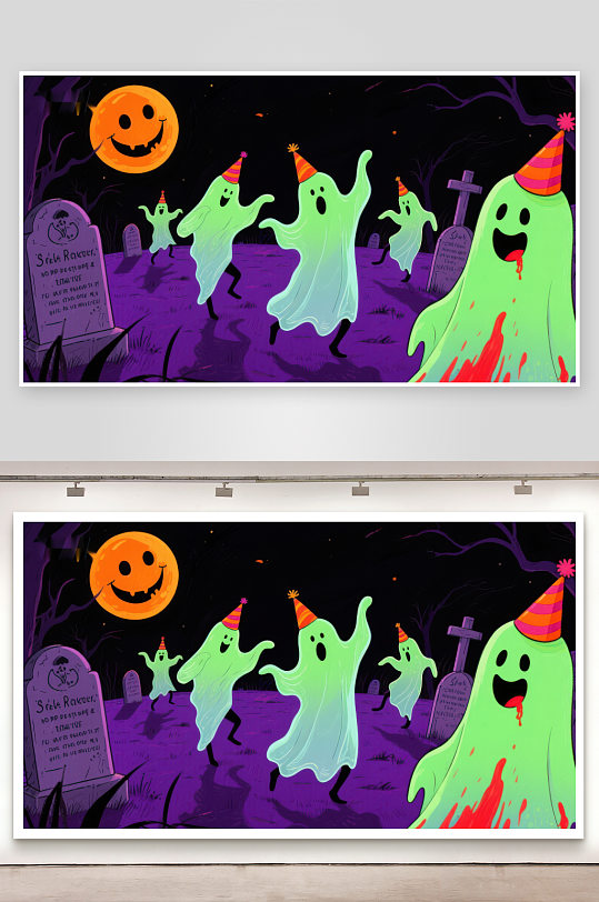 万圣节幽灵派对夜-众图网