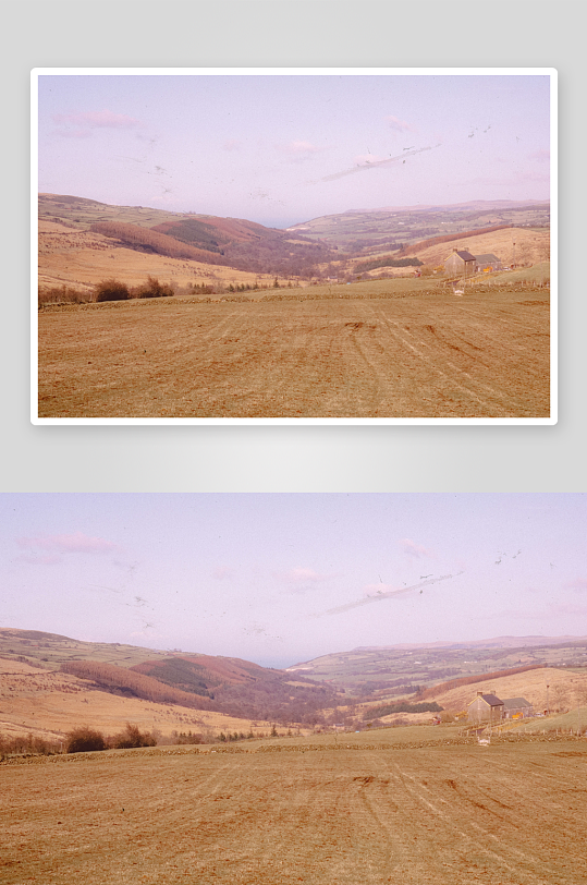 丘陵田野秋日风光-众图网